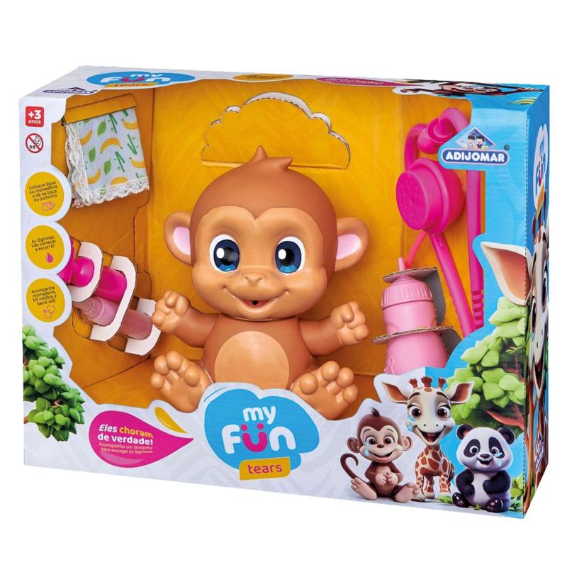 ⛄️⛄️⛄️ Boneco My Fun Tears Zoo Macaco Baby Mama e Chora Sai Lágrima